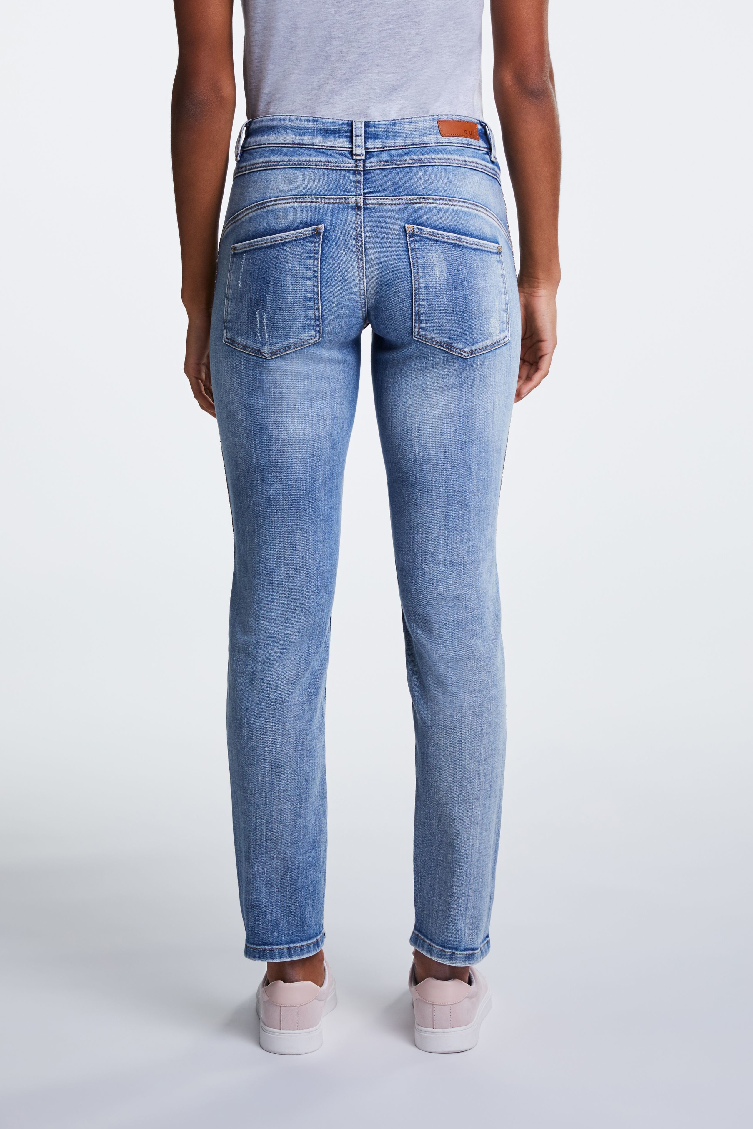 Denim Jeans with Sparkle Trim
