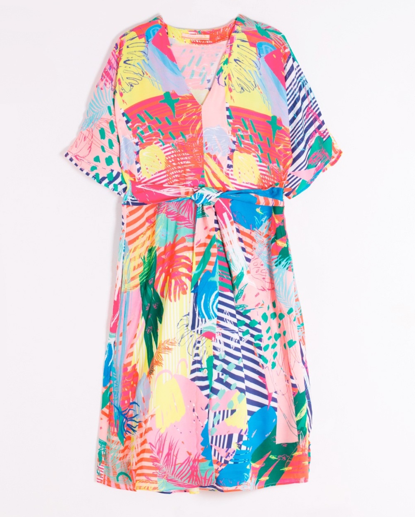 Sabrina Dress in Multi coloured Print