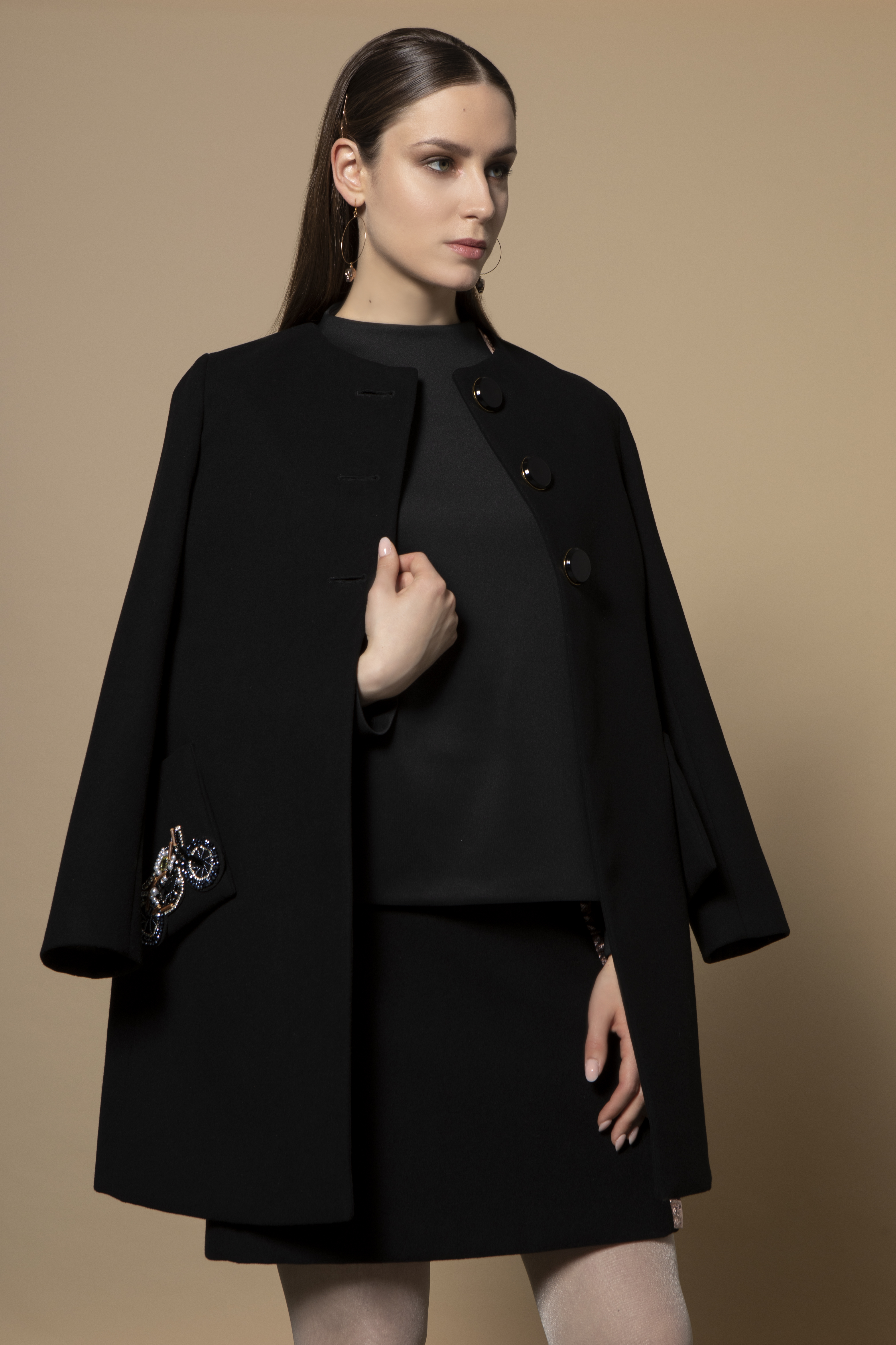 Alexa Coat in Black CKSISALEXABLACK