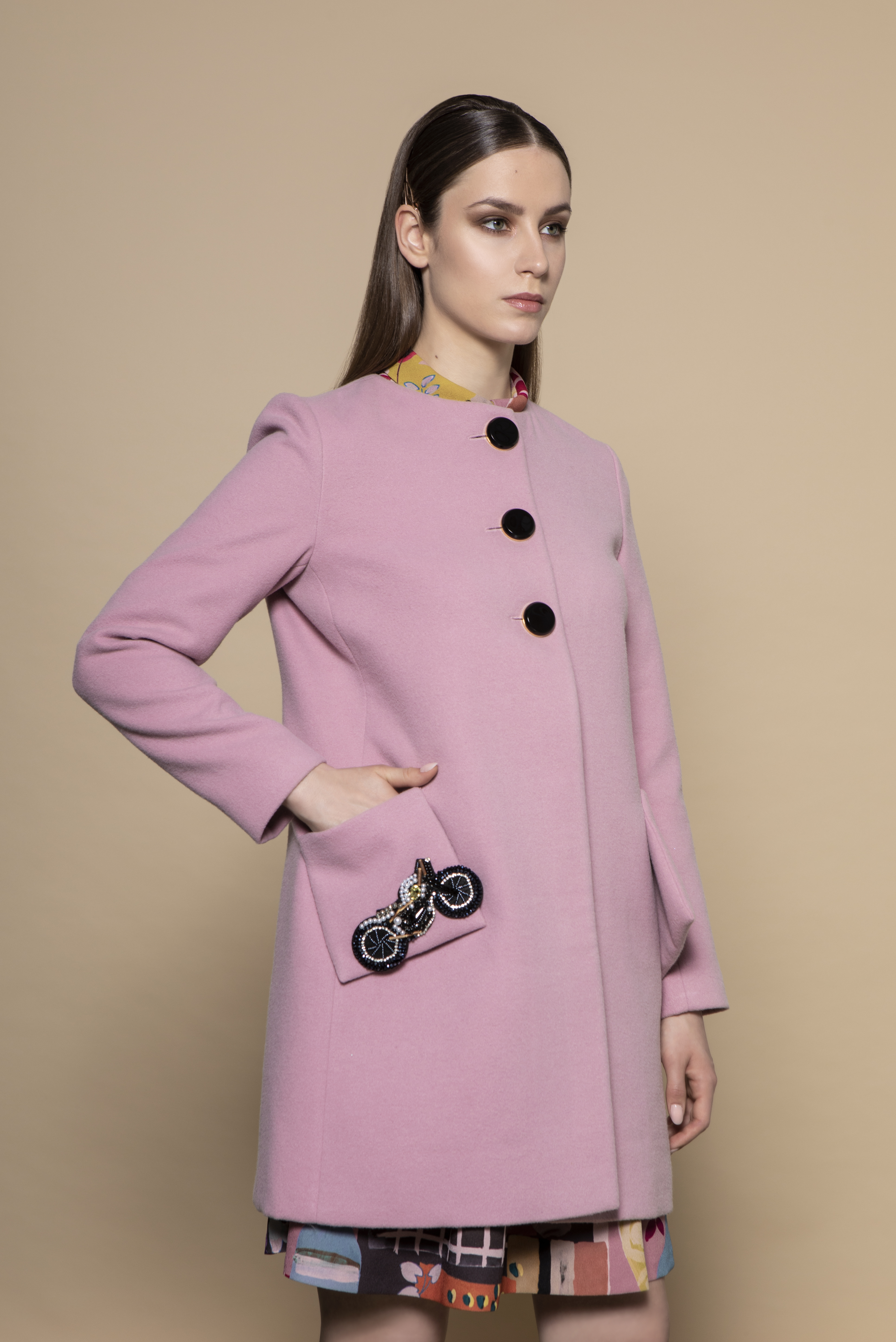 Alexa Coat in Pale Pink CKSISALEXAPINK