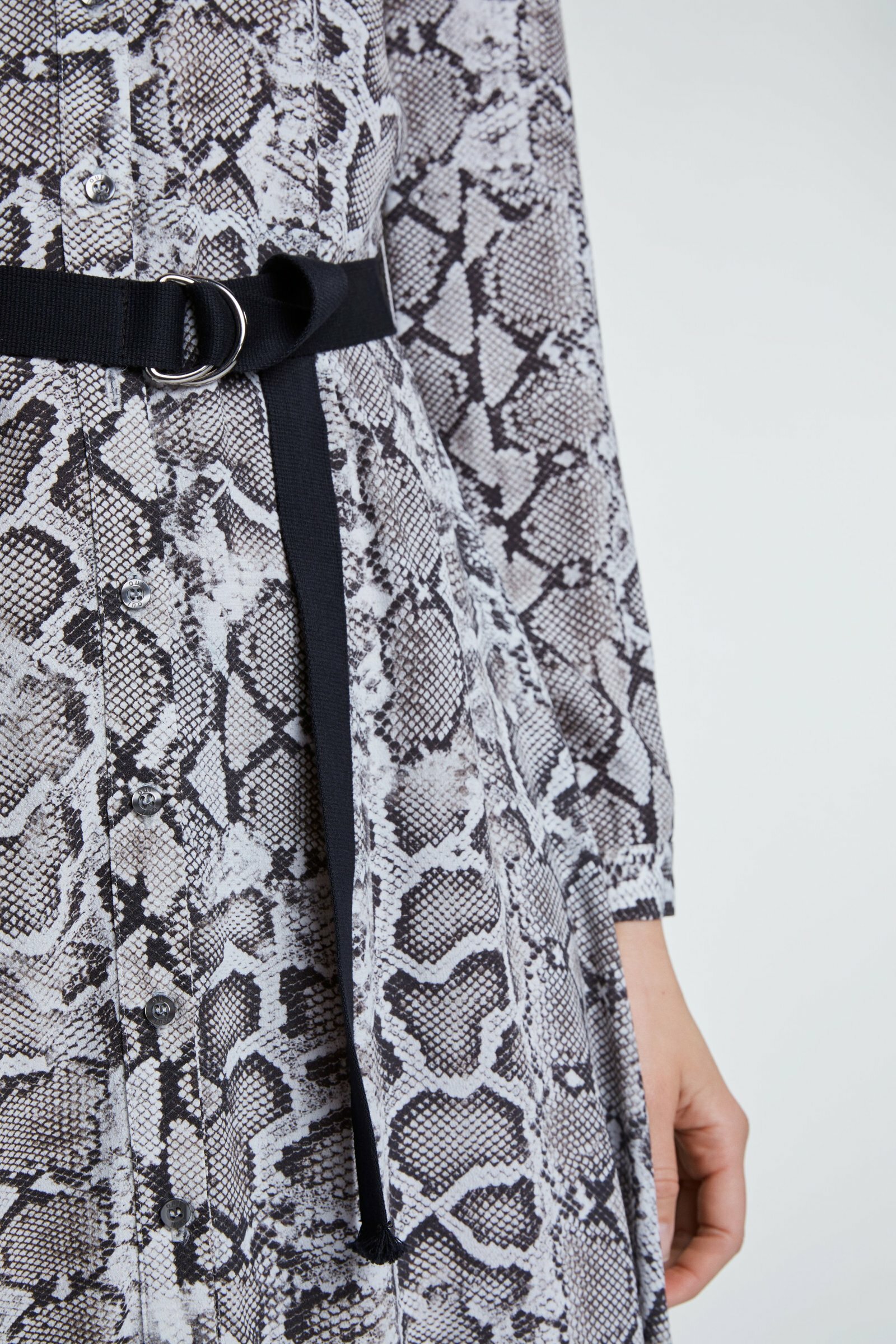 Snake Skin Printed Shirt Dress
