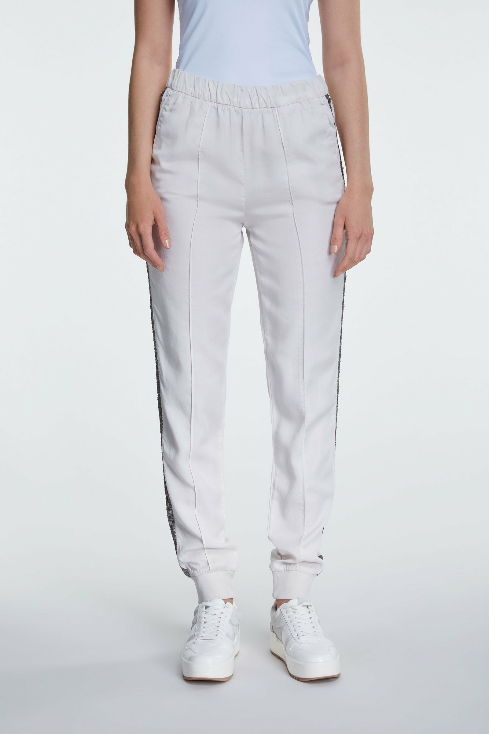 Lyocell Jogger With Glitter Stripe