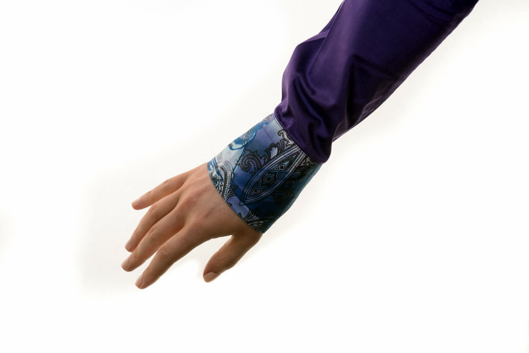 Purple Shirt with Cuff Detail