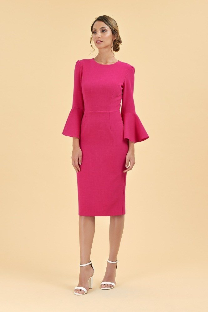 Gia Pencil Dress Raspberry