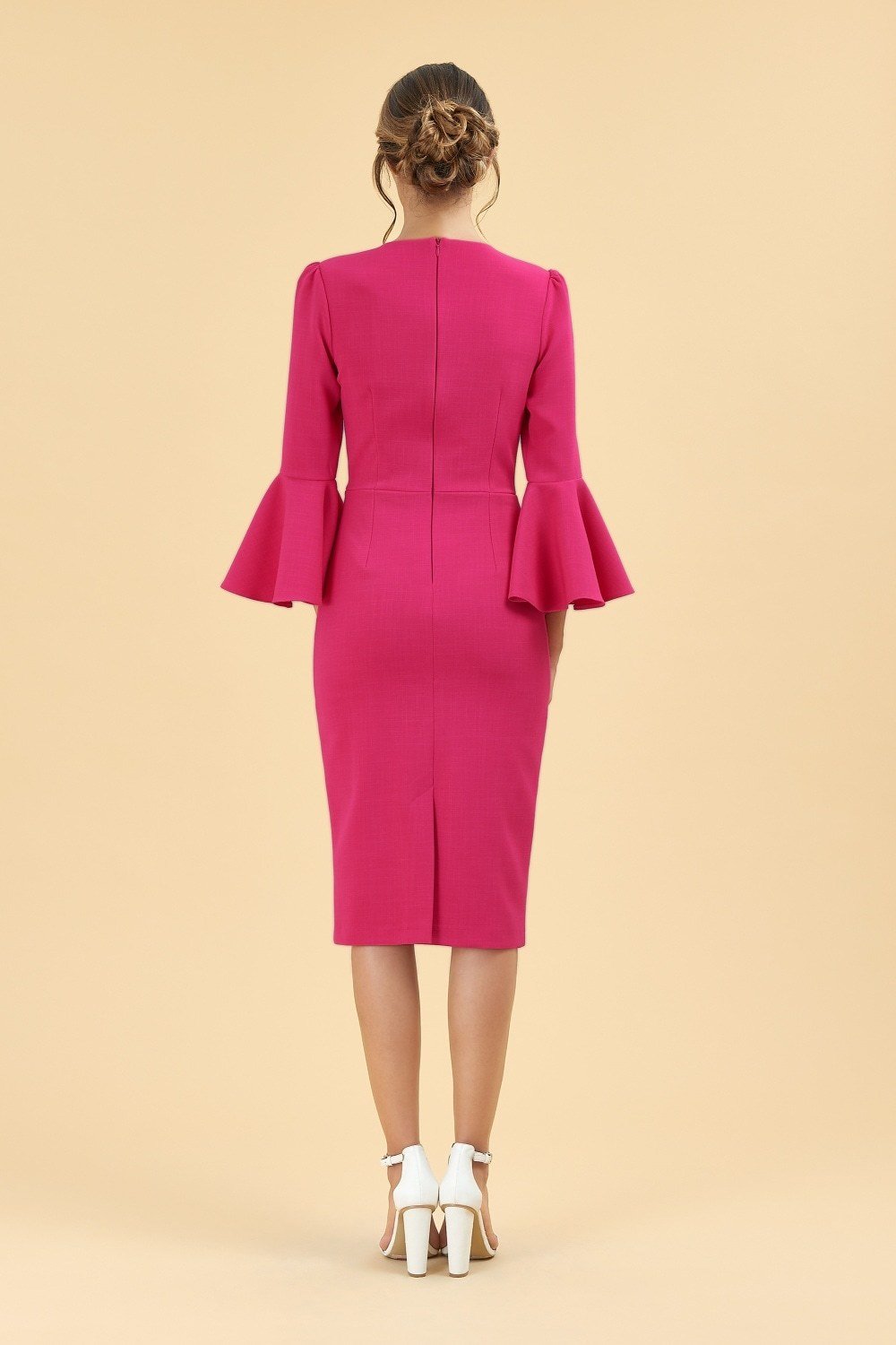 Gia Pencil Dress Raspberry