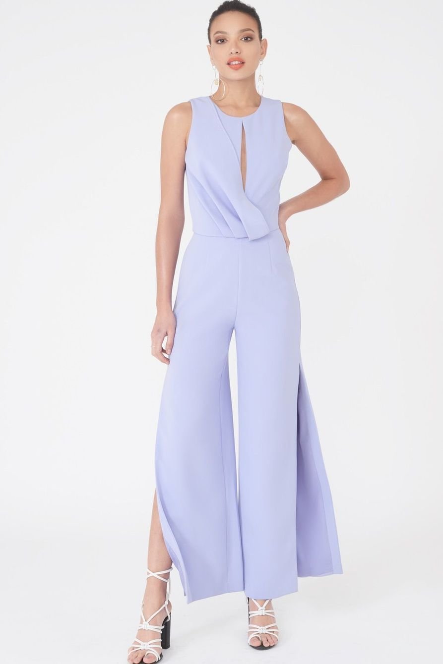 Wide Leg Jumpsuit Blue LAJUBLUE