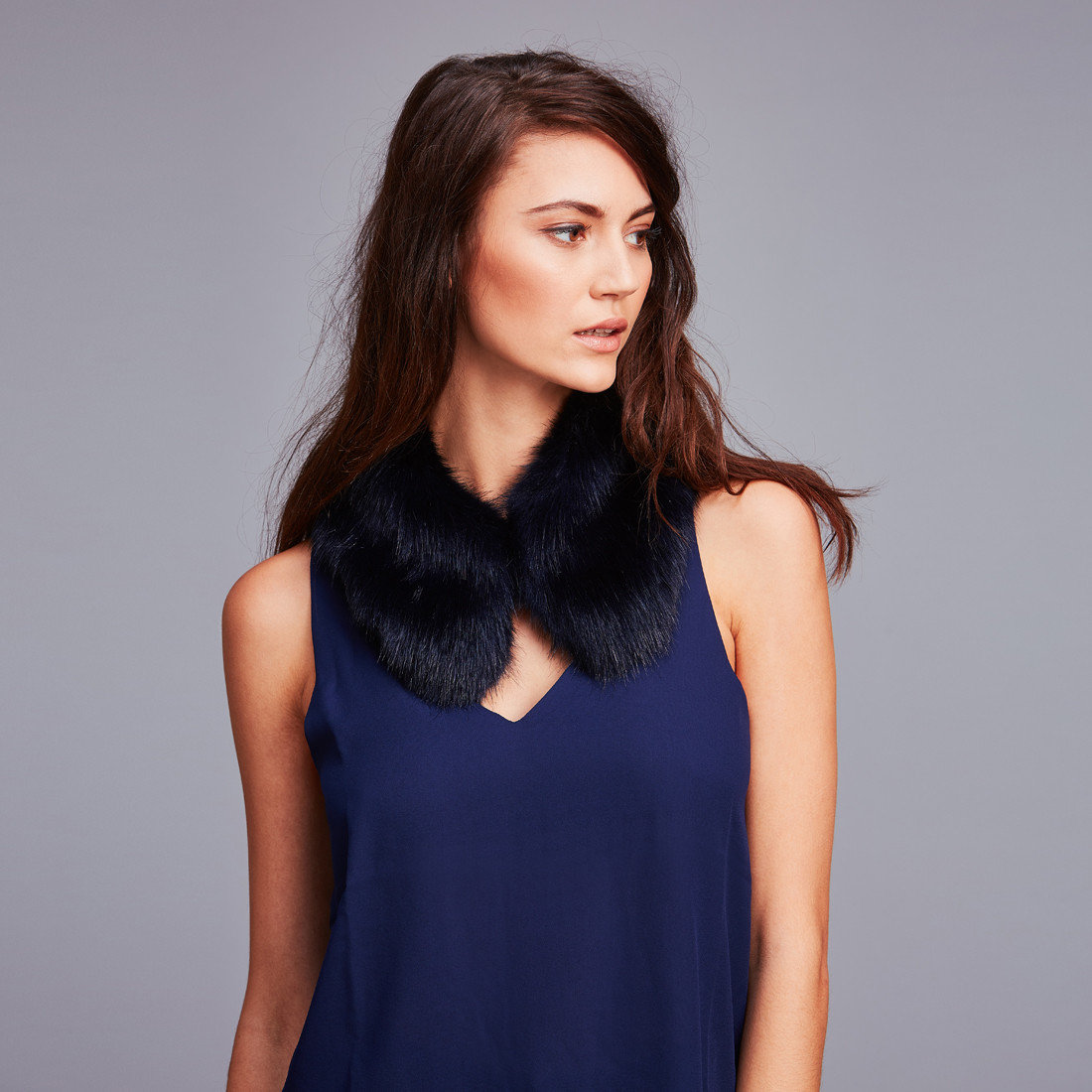Helen Moore Shirt Collar Fur midnight VSQFGSB25PBQ6
