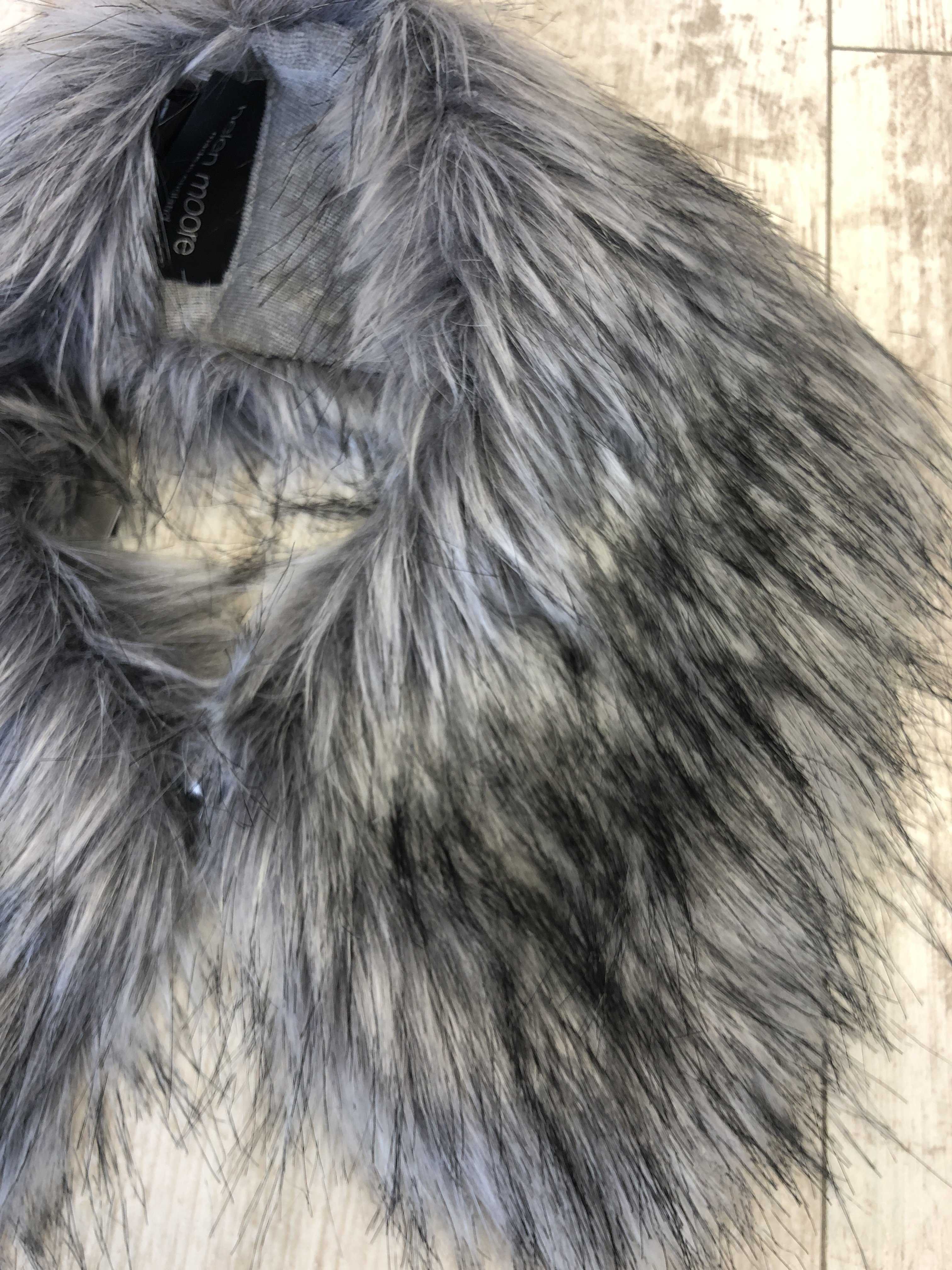 Helen Moore Shirt Collar Fur silver