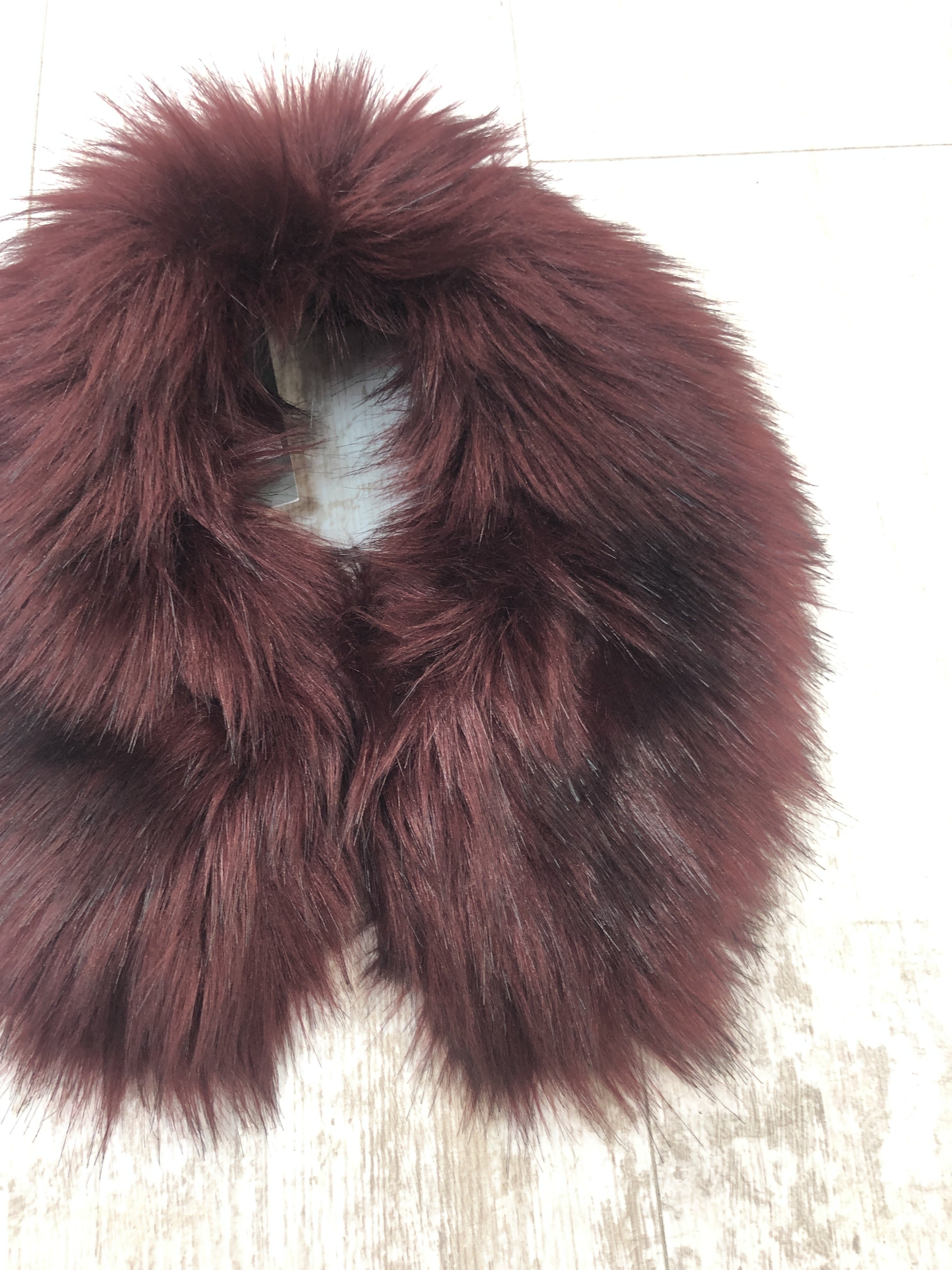 Helen Moore Shirt Collar Fur burgundy