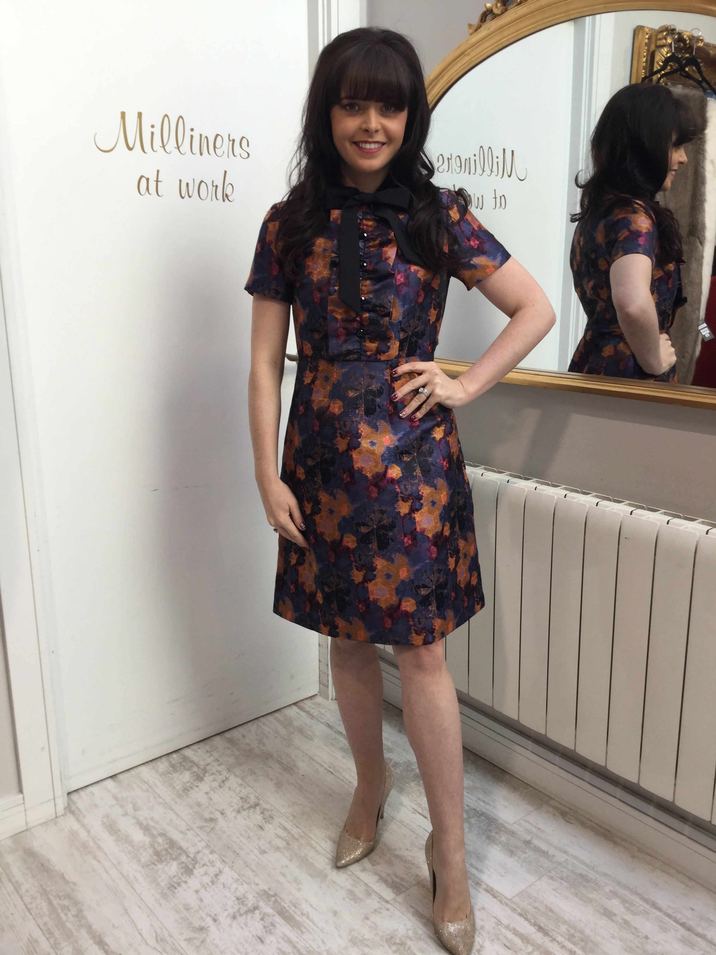 Emily Lovelock Dress with Bow Detail EMD411Dress