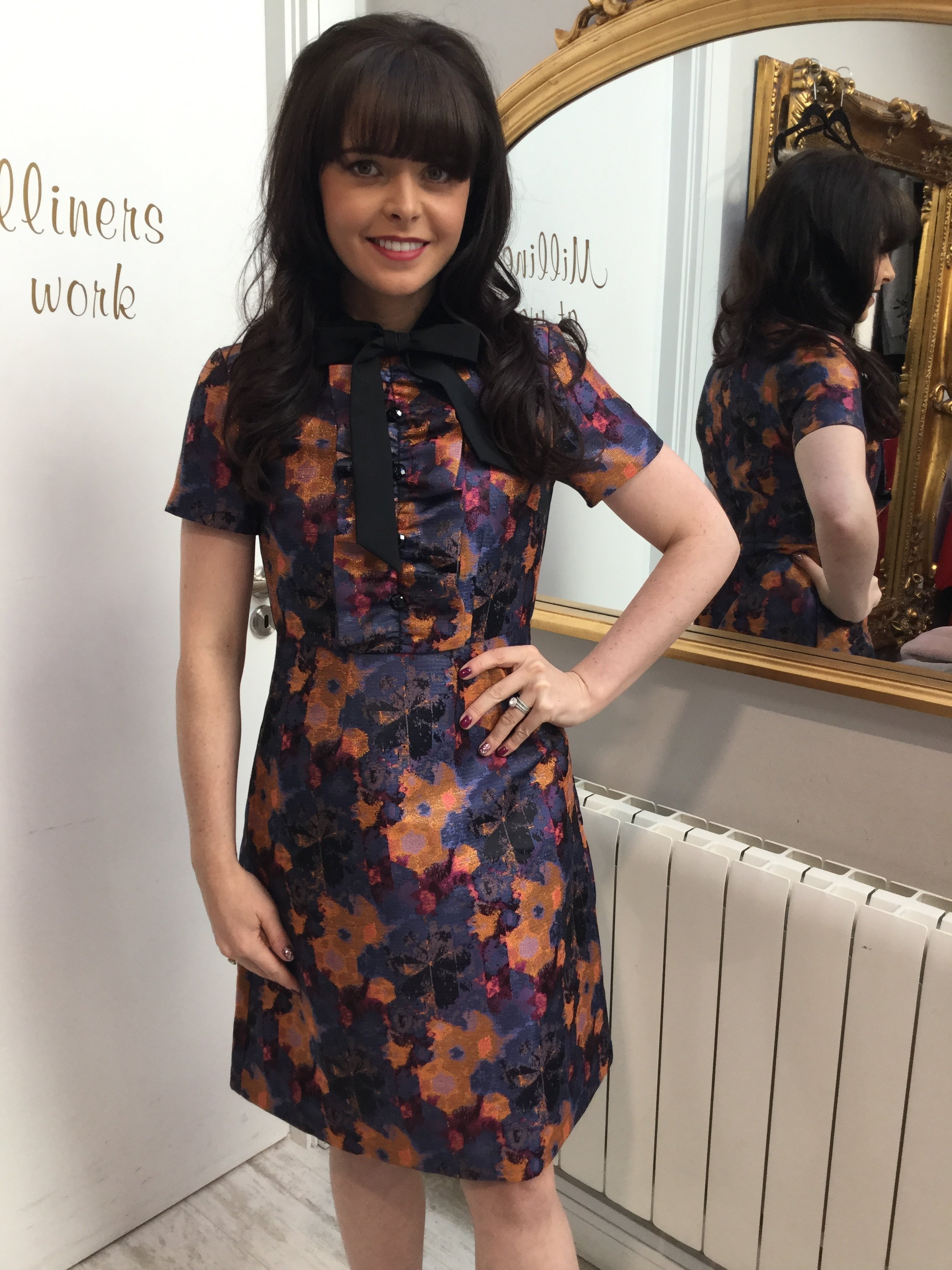 Emily Lovelock Dress with Bow Detail