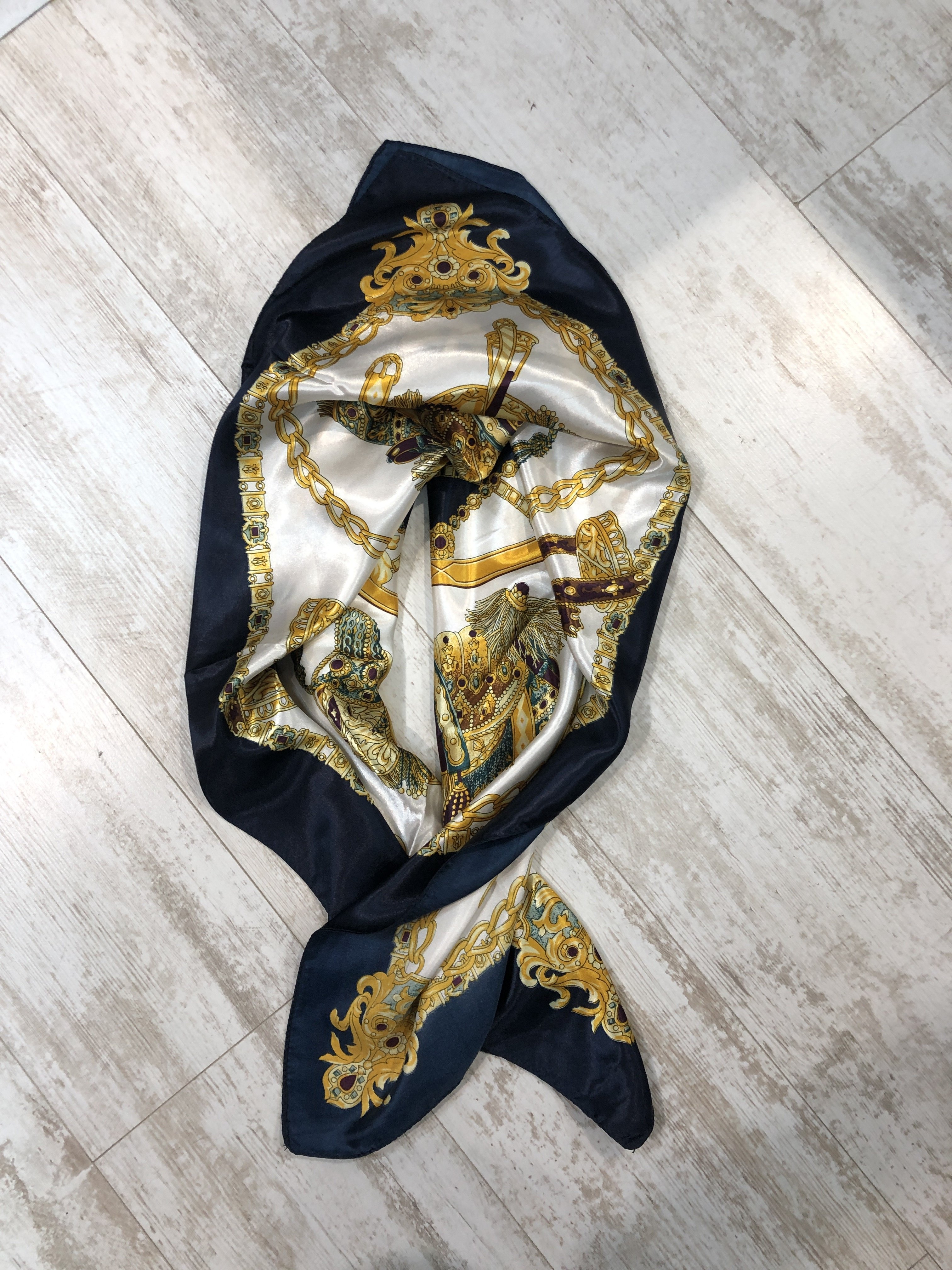 FS XA002 Fur Collar wIth Scarf royal blue one size