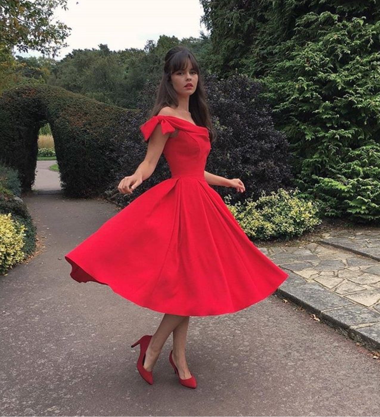 Tilly Swing Dress in Red PDCTISR