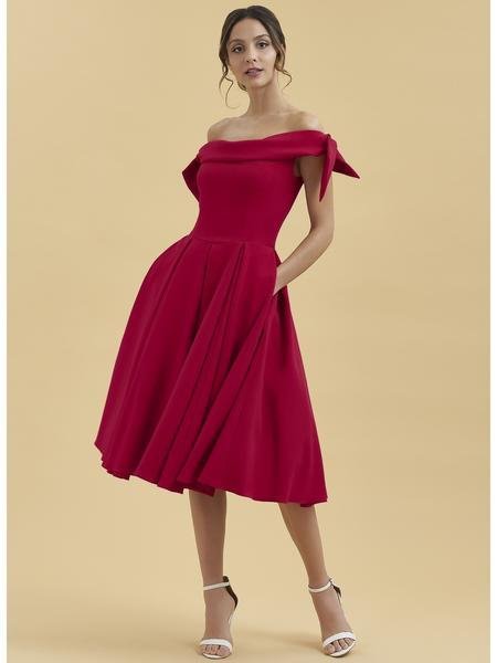 Tilly Swing Dress in Red