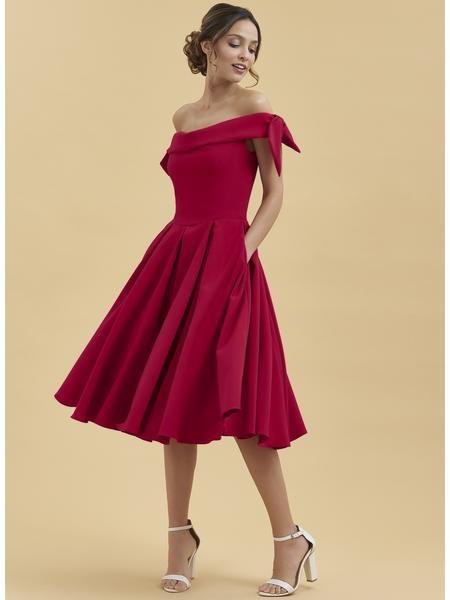 Tilly Swing Dress in Red