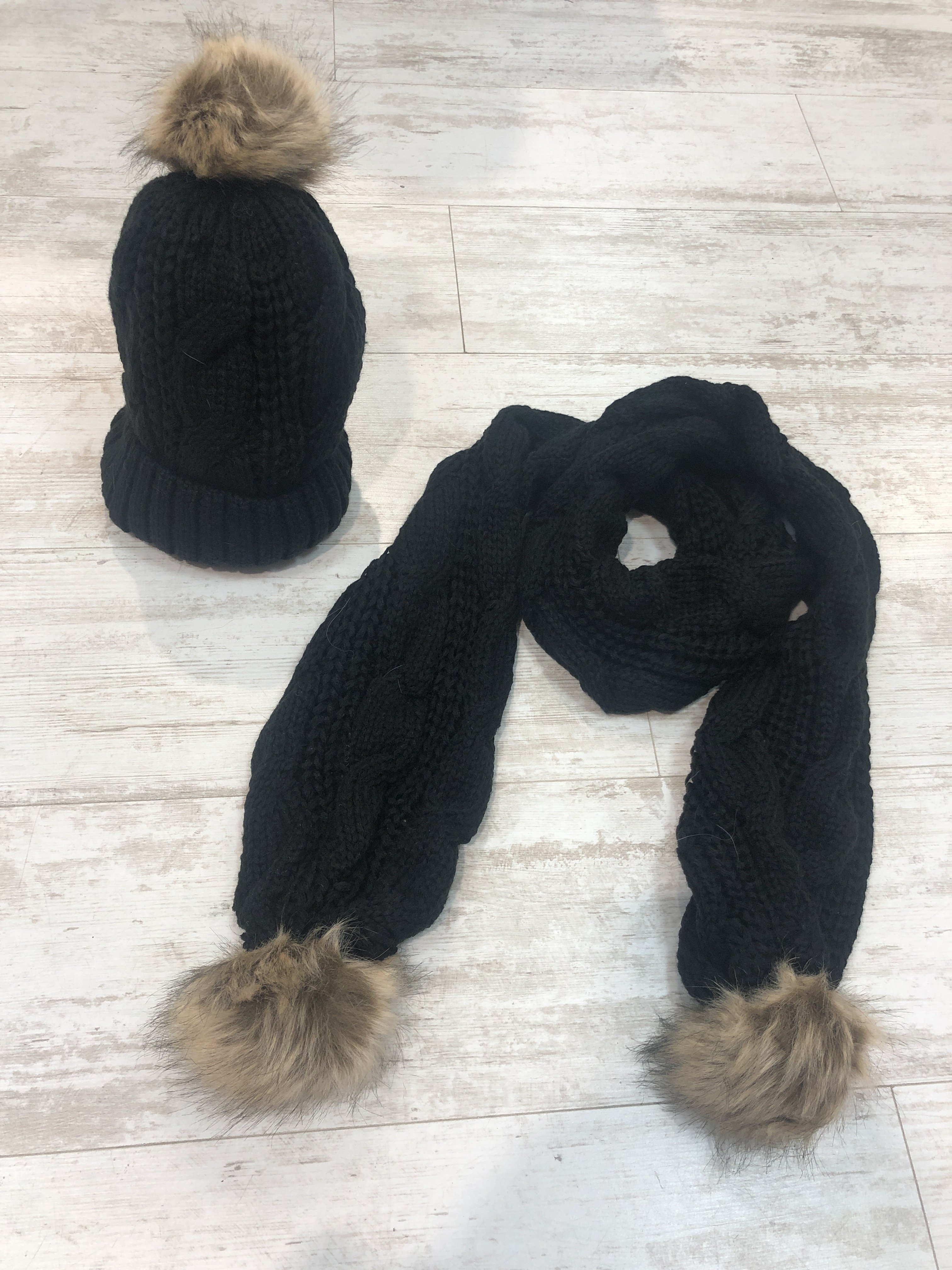 Hat And Scarf Set black DC80ZEMN2TQDE