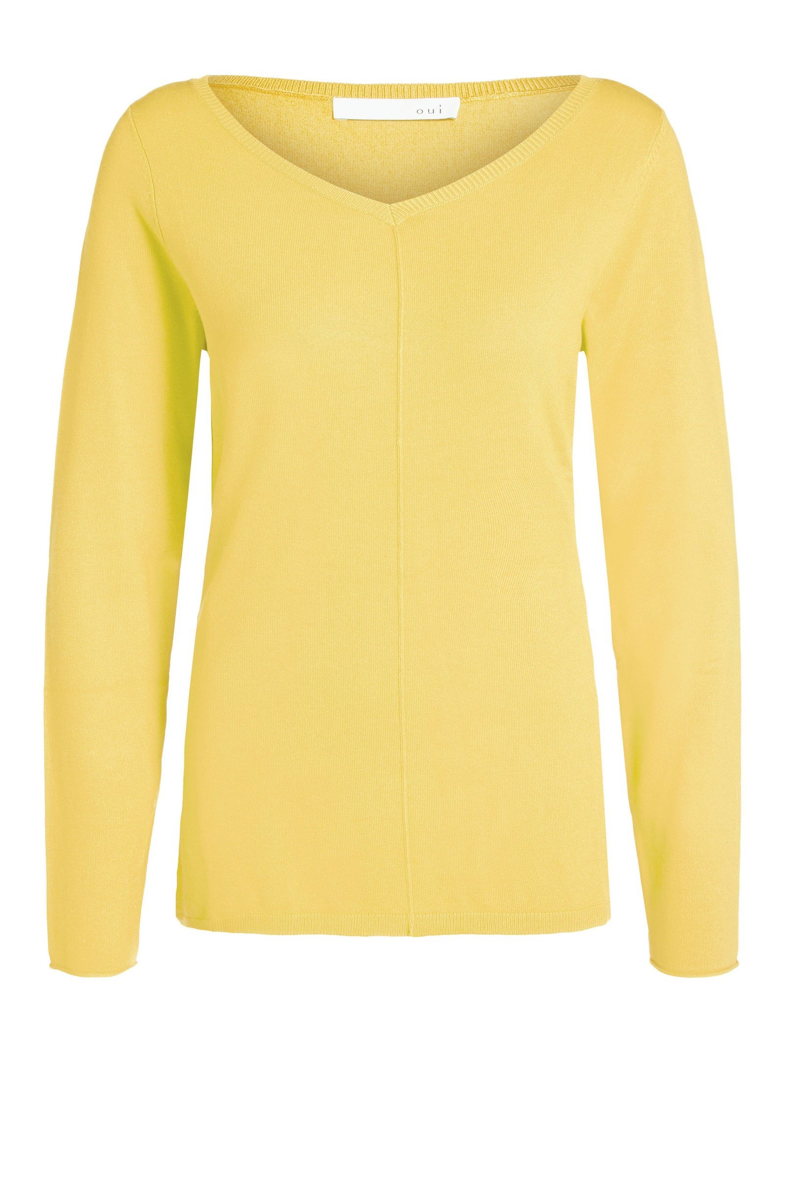 Yellow Elegant Knitted Sweater