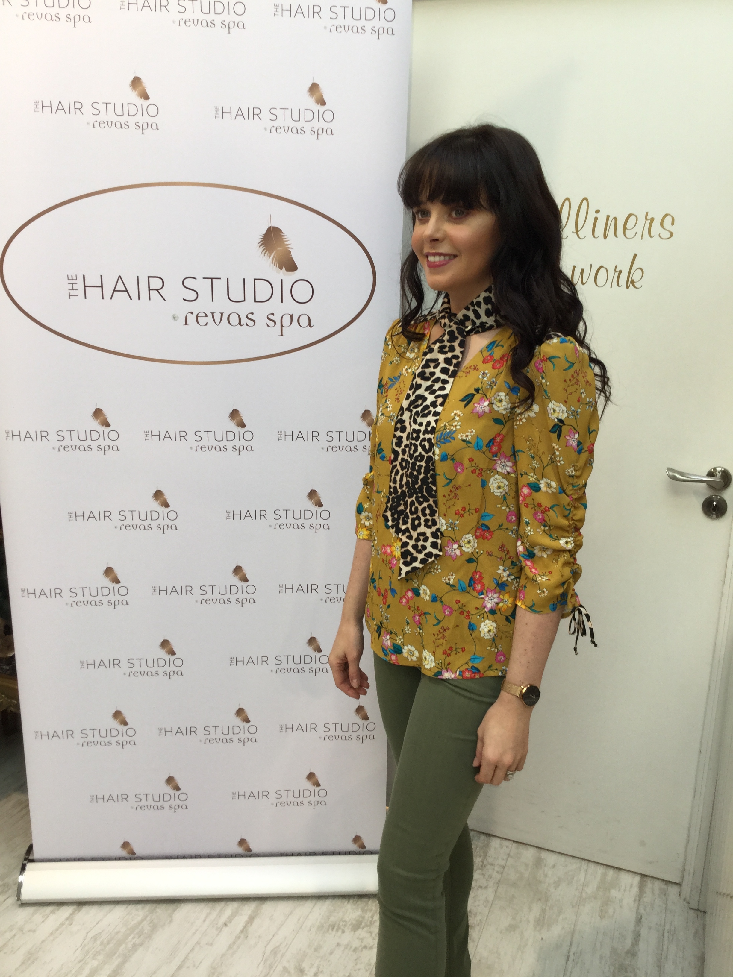 Flora meets Leopard Pussy Bow Blouse