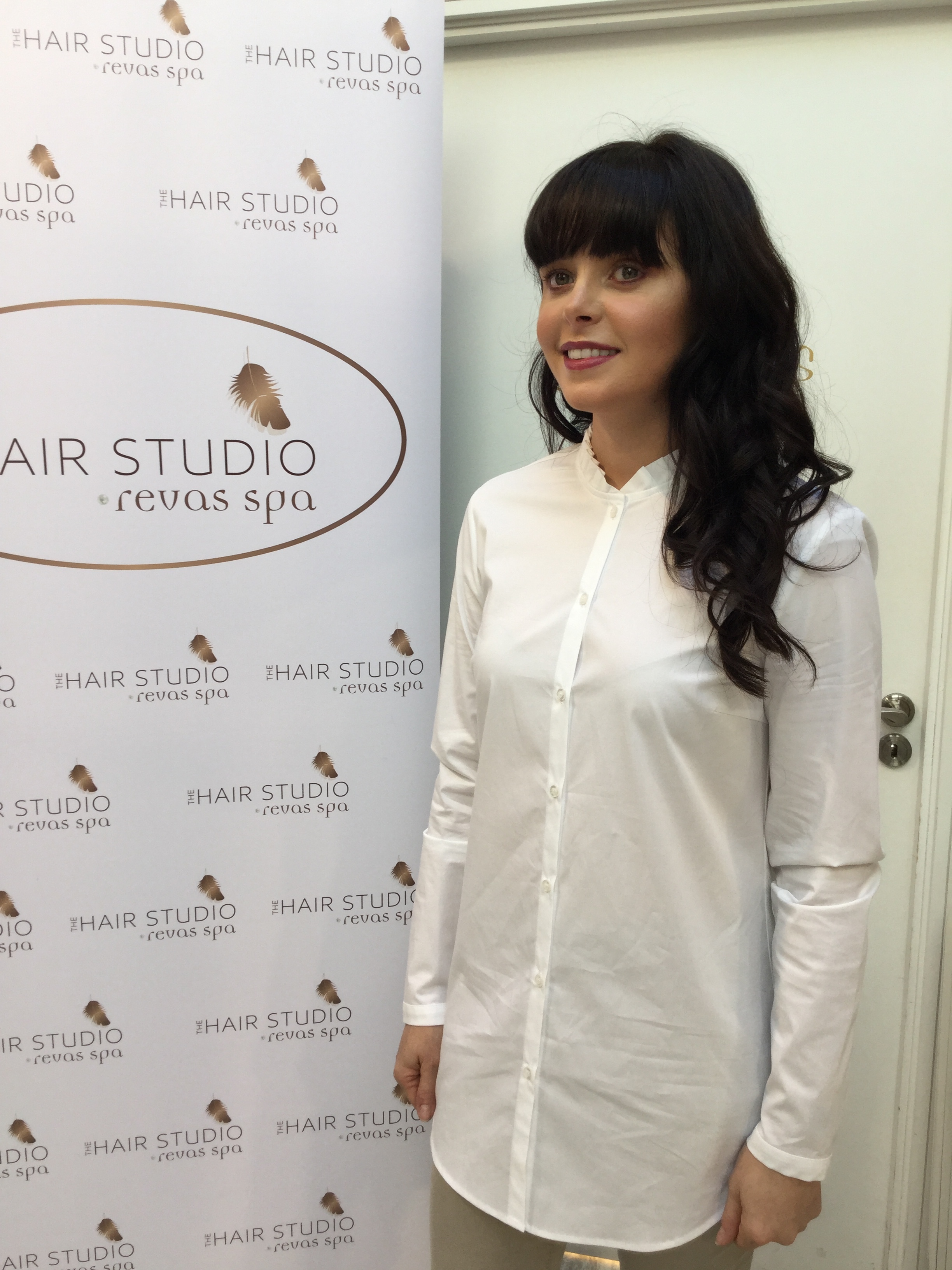 White Blouse with Frilly stand up Collar