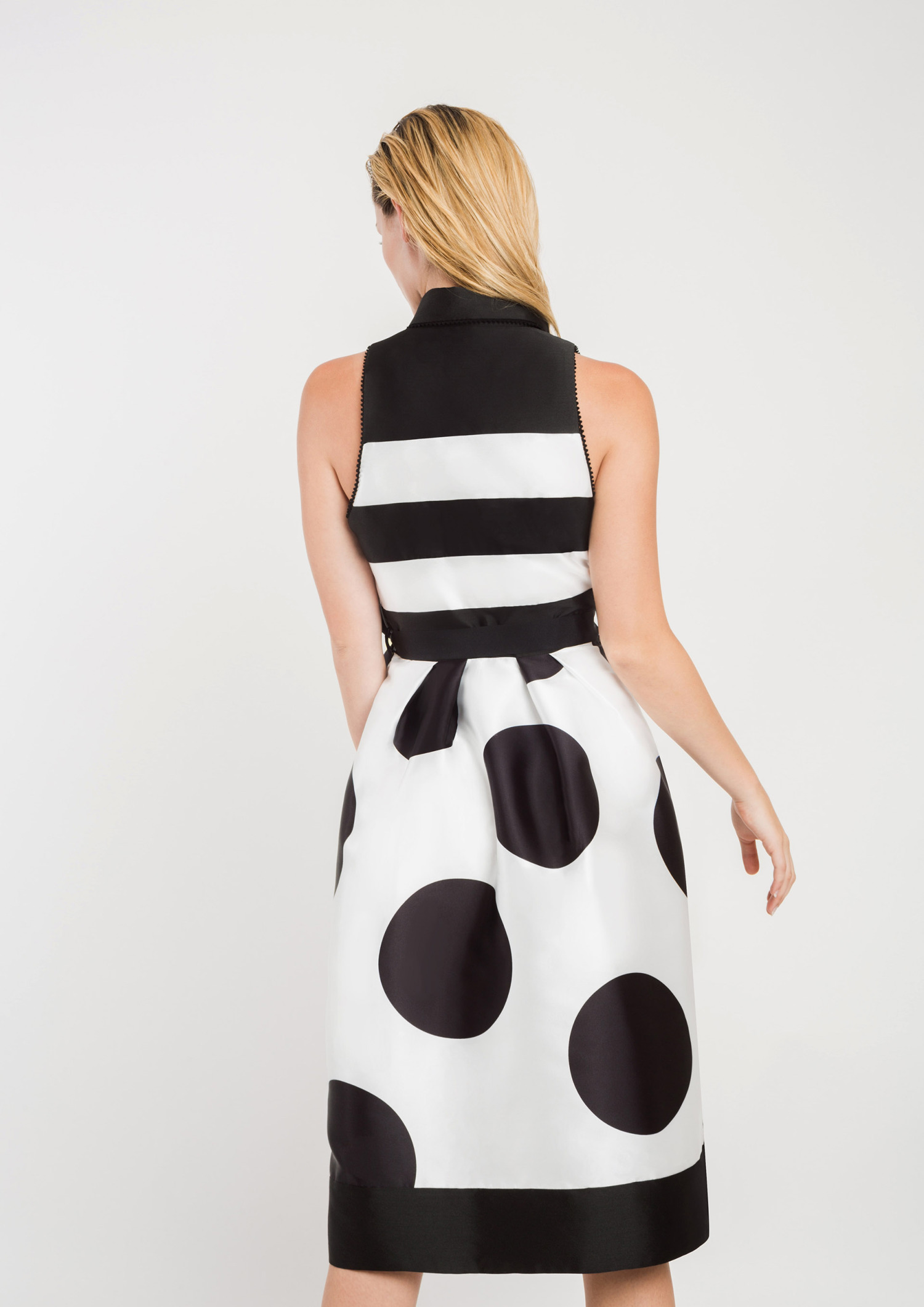 Black and White Dress with Collar