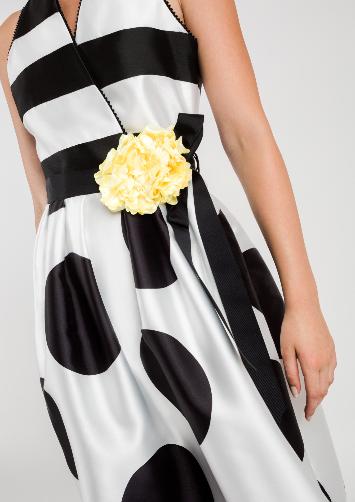 Black and White Dress with Collar