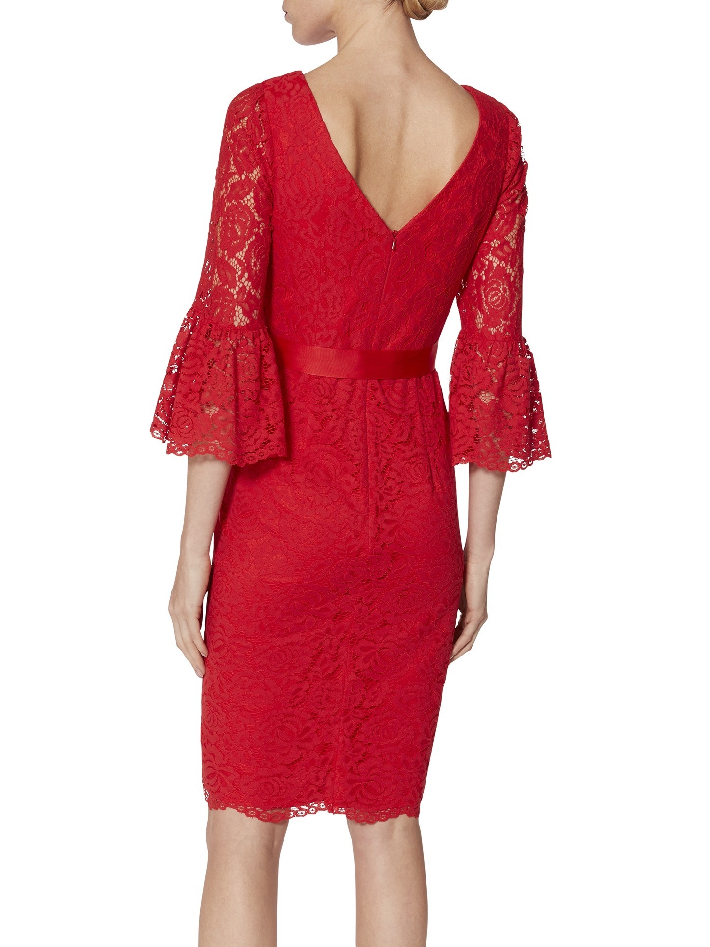 Lace Dress Red Detail