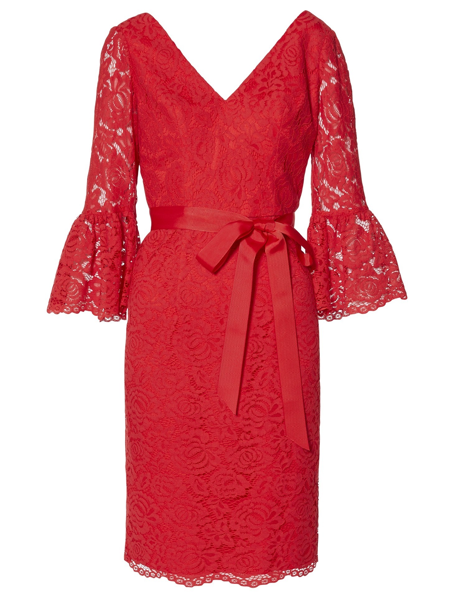 Lace Dress Red Detail