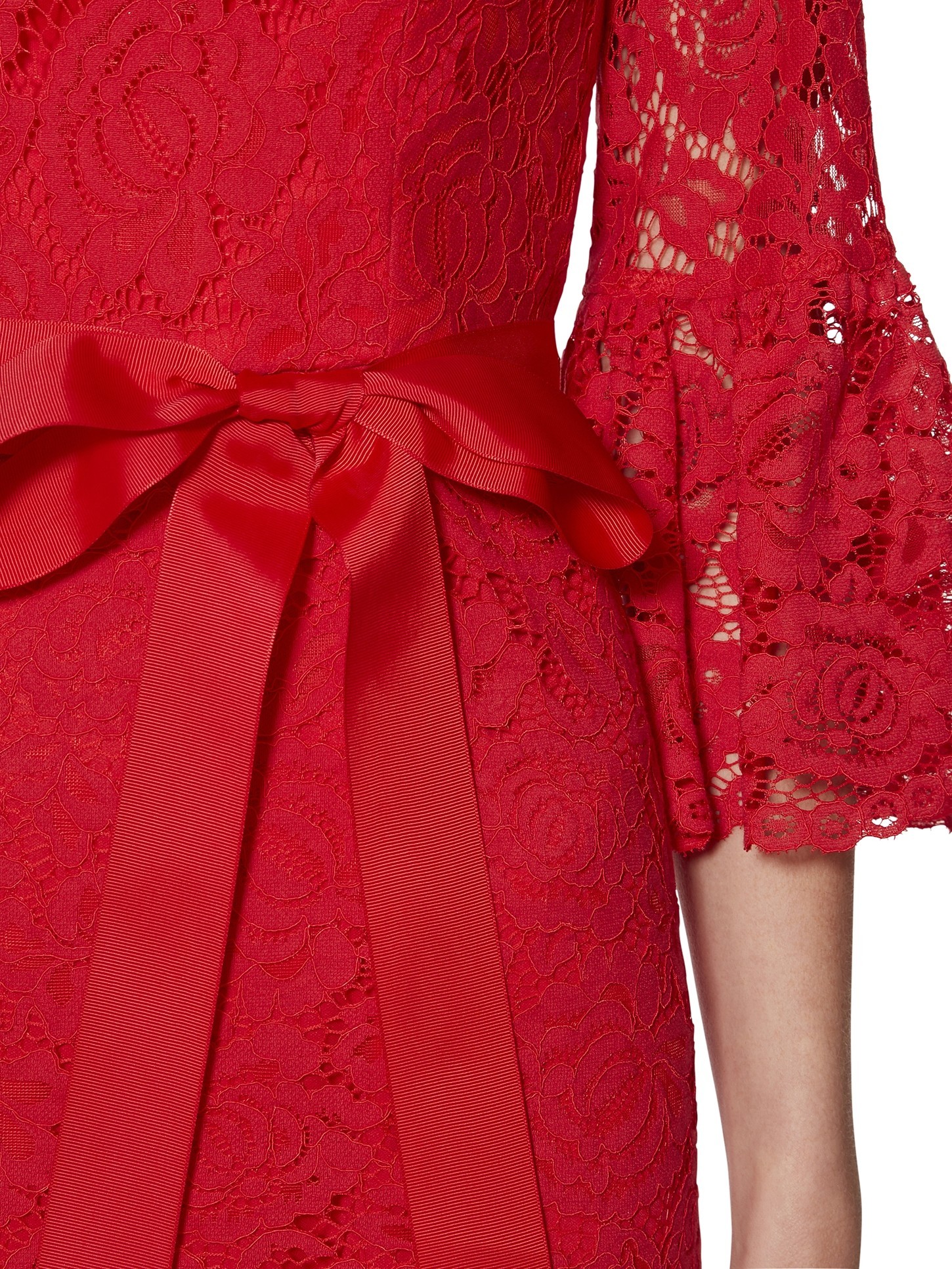 Lace Dress Red Detail