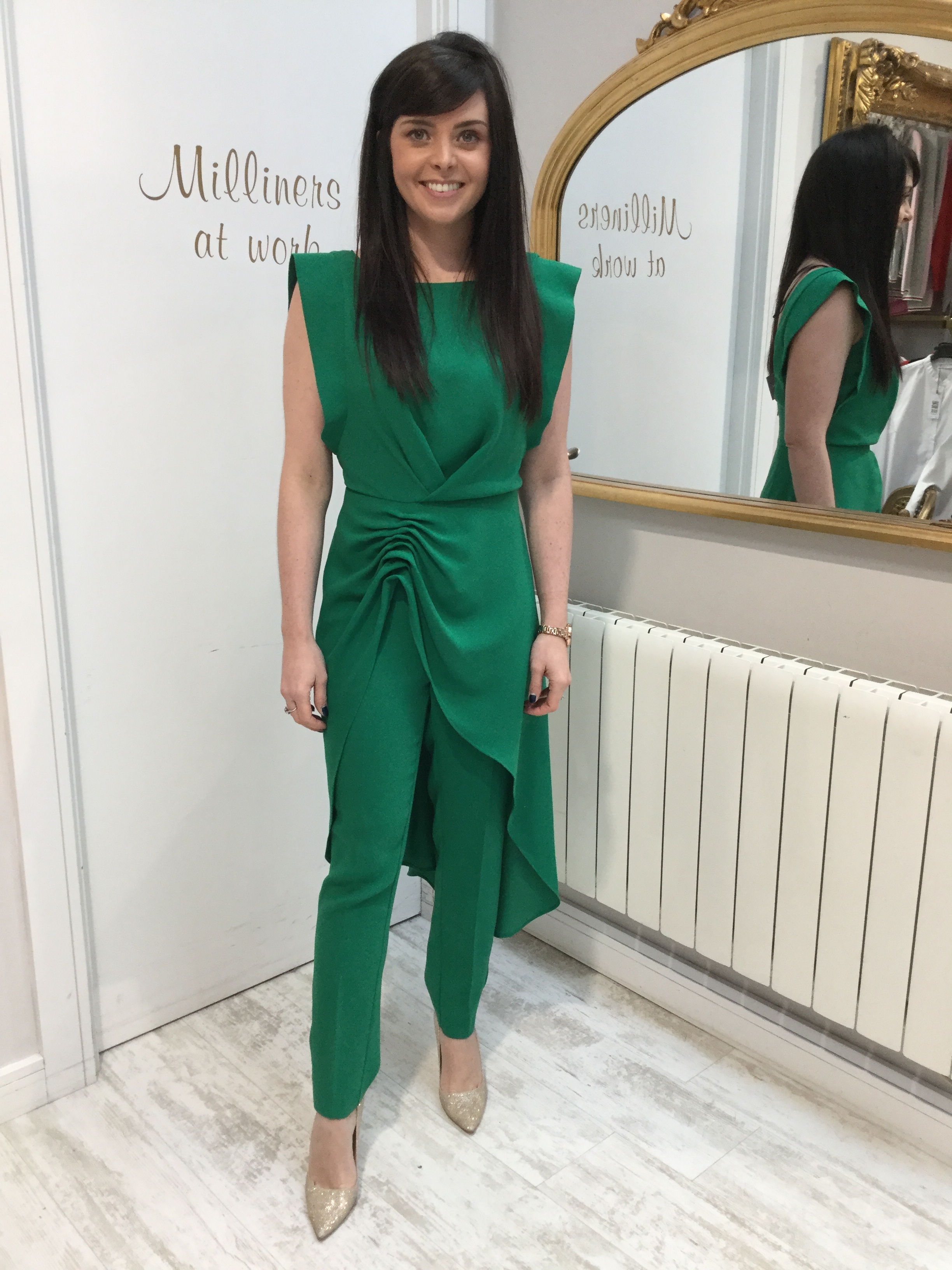 Green Crepe Trousers ACTROU3501