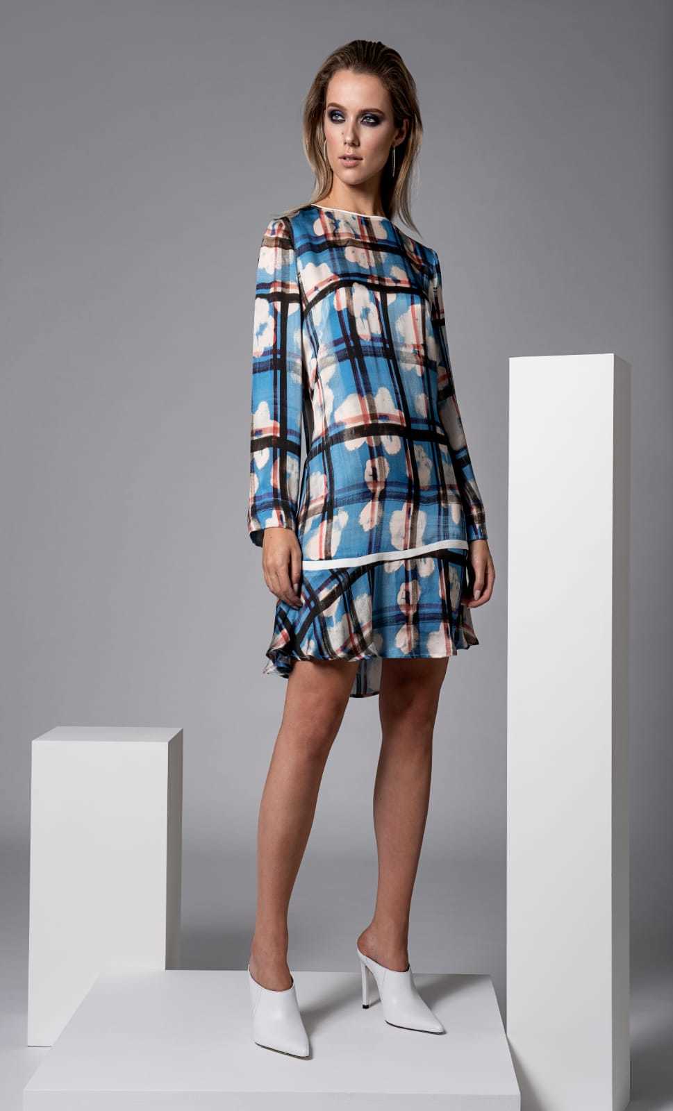 Barnes Dress with Long Sleeve in Floral Print CARKKSISDRBARNES
