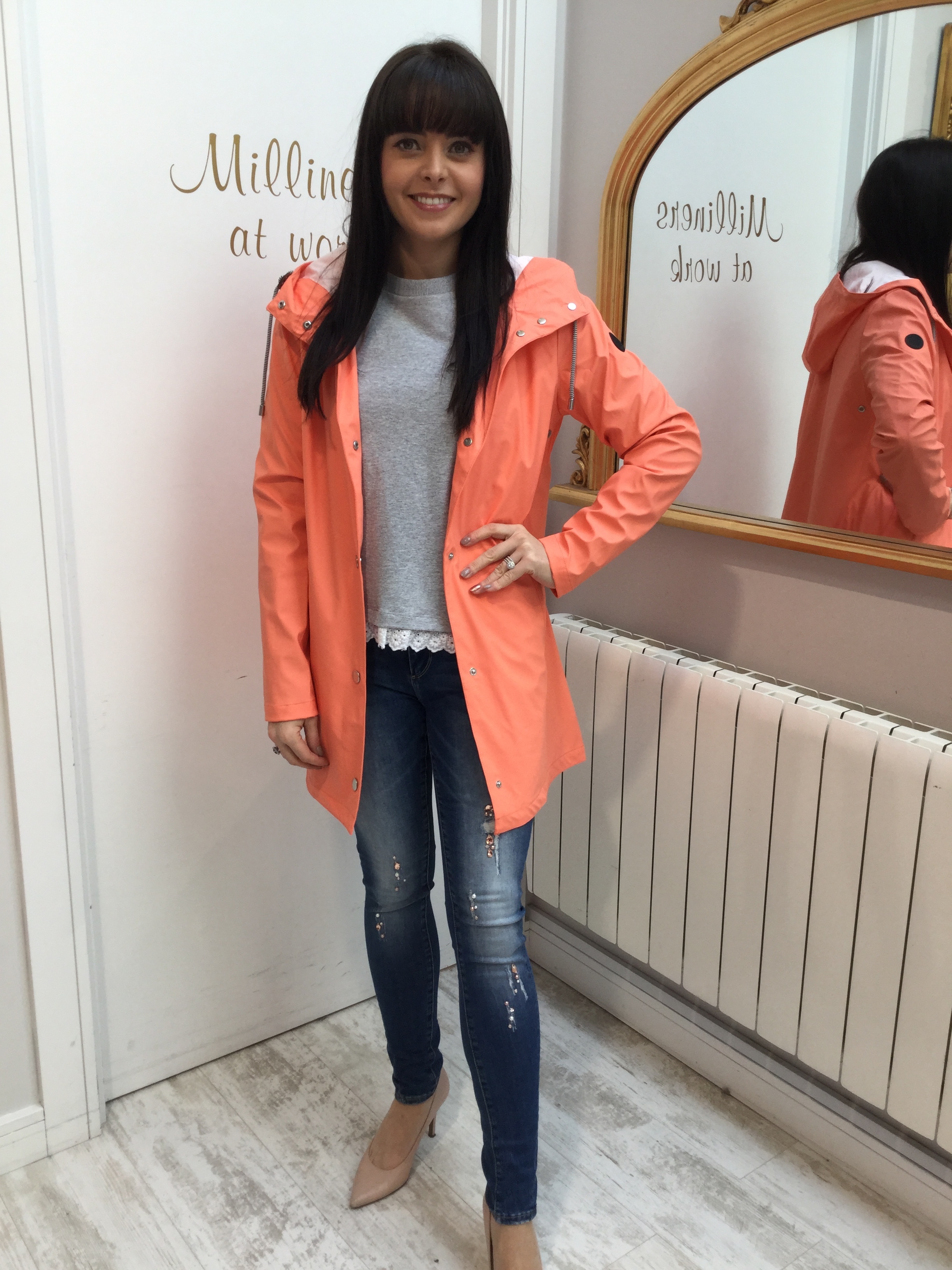 Coral Rain Jacket with Hood