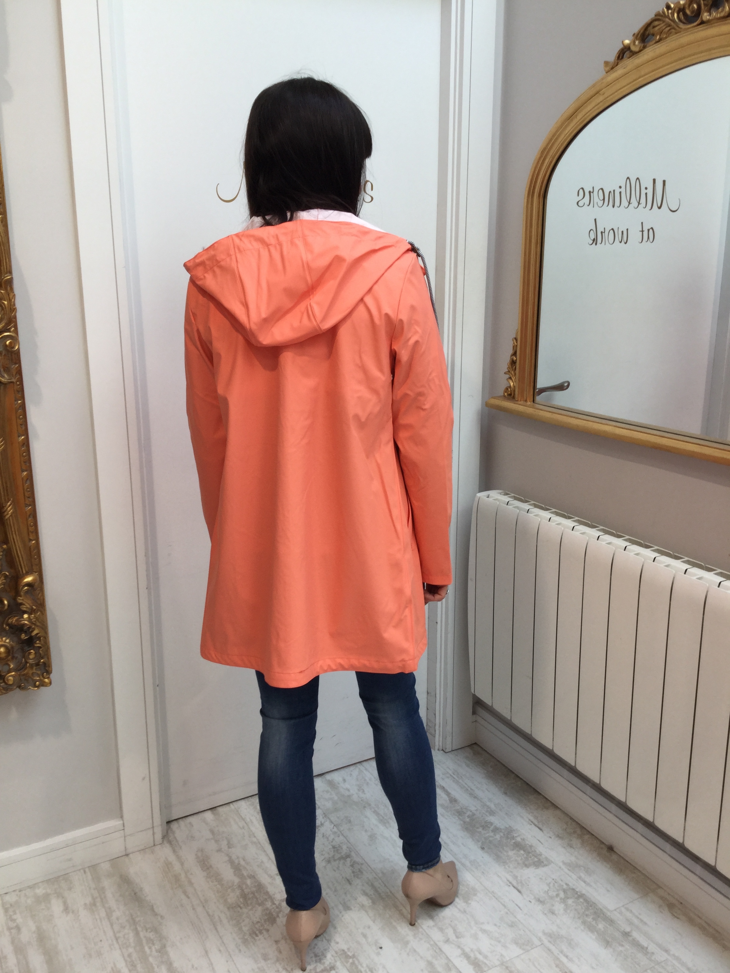 Coral Rain Jacket with Hood