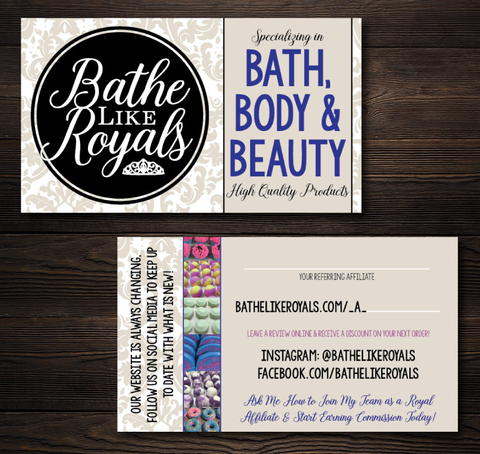 3 5 x 2 16pt matte double sided business cards - follow us on facebook and instagram on business cards