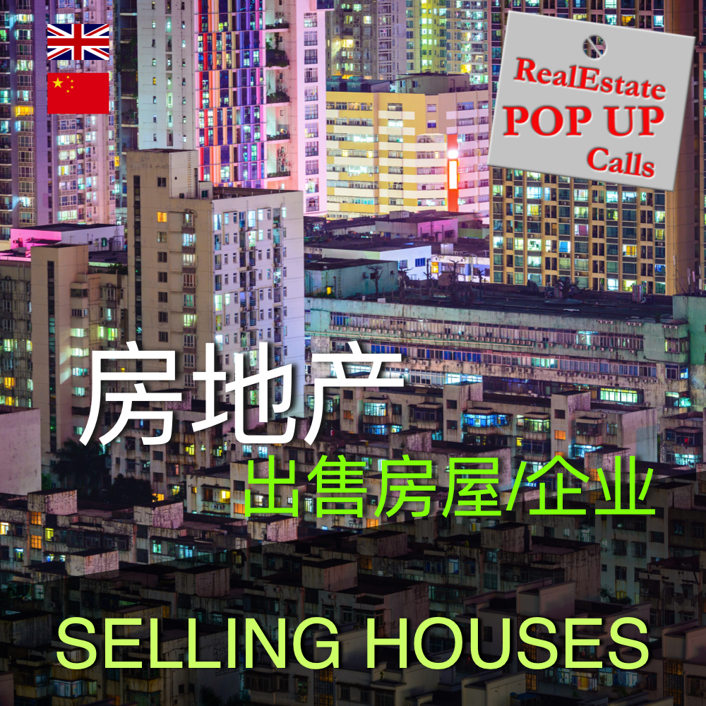 RealEstate POP UP Call - 出售房屋/企业 - SELLING HOUSES - English & 中文 00036