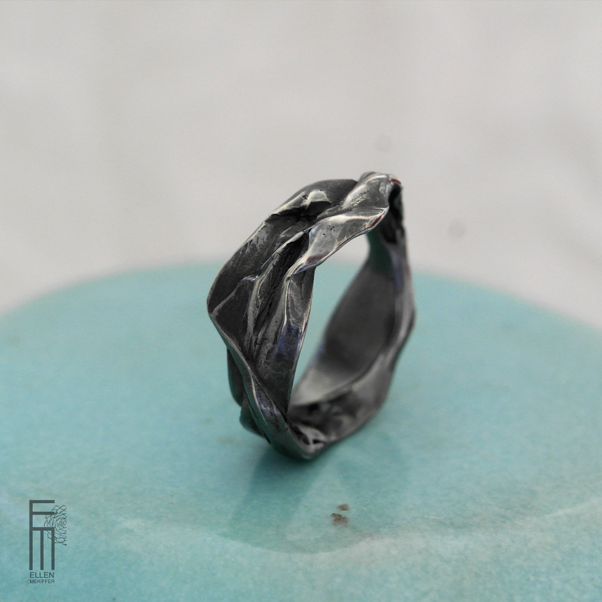 PALMERA - Strukturring aus Silber - anillo de plata con estructura anillo palmera plata ox.
