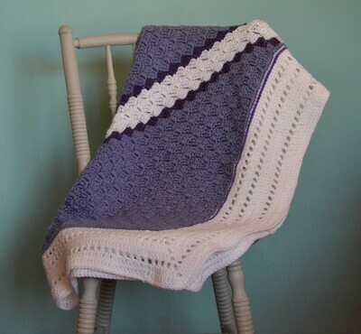 Mauve, Purple and White Blanket Mauve, Purple and White Blanket
