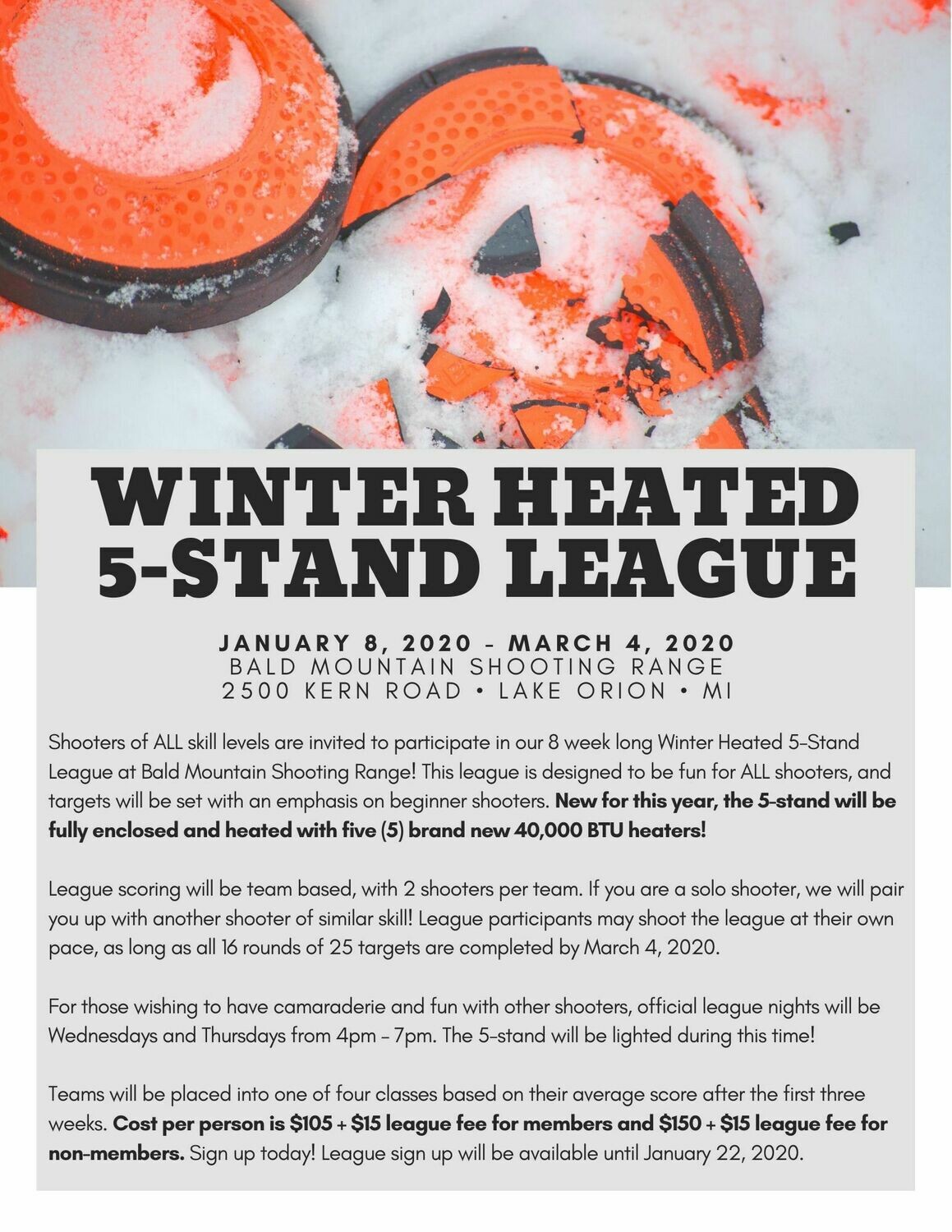 2020 Winter Heated 5-Stand League 2020 Winter Heated 5-Stand League
