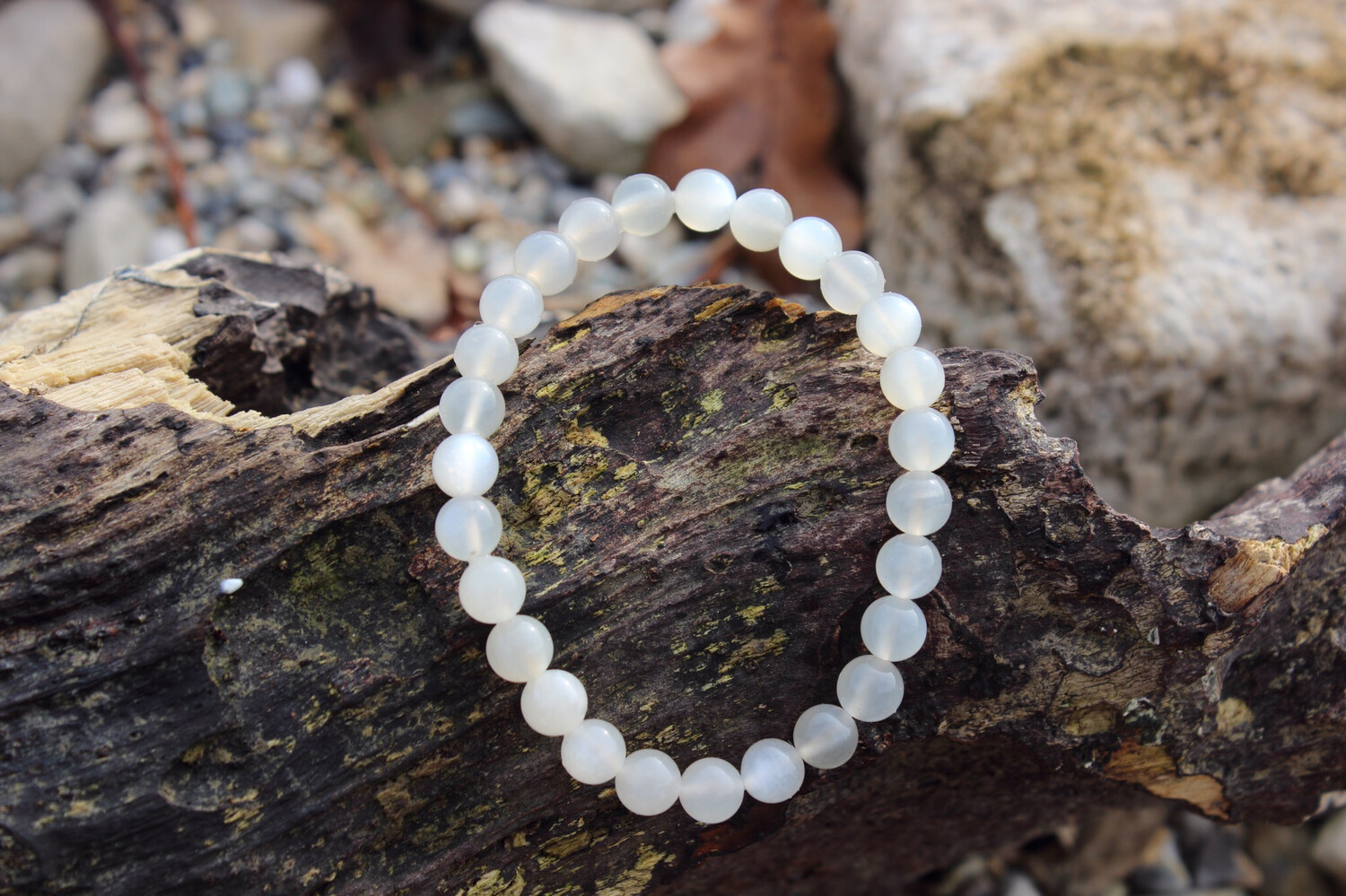 Bracelet en pierre de lune blanche Bracelet en pierre de lune blanche