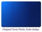 Plaque Tesla indigo format carte de crédit Plaque Tesla indigo format carte de crédit