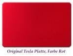 Plaque Tesla rouge, format carte de crédit Plaque Tesla rouge, format carte de crédit