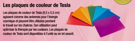Set de 7 plaques Tesla chakras- format carte de crédit Set de 7 plaques Tesla chakras- format carte de crédit