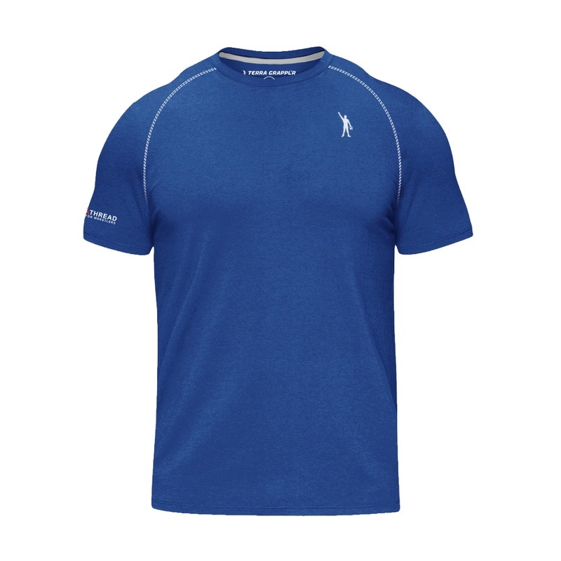 MataThread Premier Classic Wrestling Tee - Blue MataThread Premier Classic Wrestling Tee - Blue
