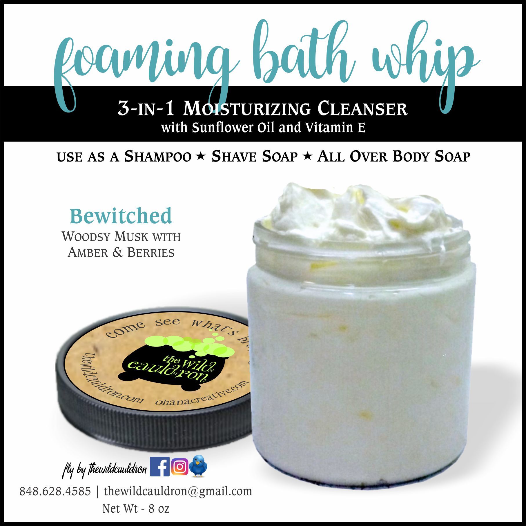 Bewitched Foaming Bath Whip (8 oz) FBW1301