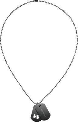 TOMMY HILFIGER Double Dog Tag Black TOMMY HILFIGER Double Dog Tag Black