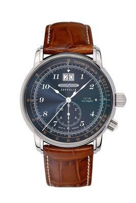 ZEPPELIN LZ-126 Dual-Time Ronda 6203.B -miesten rannekello ZEPPELIN LZ-126 Dual-Time Ronda 6203.B -miesten rannekello