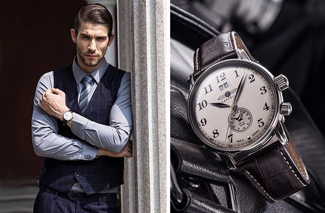 ZEPPELIN LZ-127 Dual-Time Ronda6203 -miesten rannekello