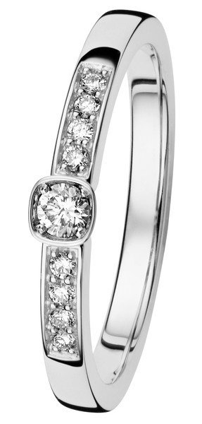 Kohinoor Stella -timanttisormus valkokulta 033-240V-15
