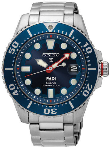 SEIKO Elite Prospex PADI Special Edition Solar Drivers -miesten rannekello SNE435P1