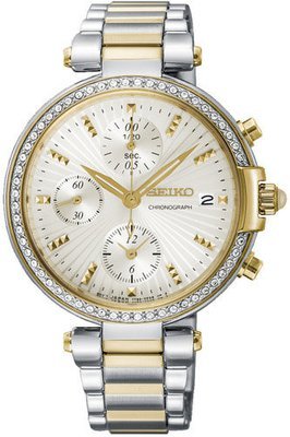 SEIKO Chronograph Quartz Diamond Accent -naisten rannekello SEIKO Chronograph Quartz Diamond Accent -naisten rannekello
