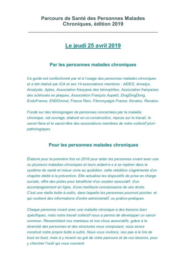 Guide Parcours de Santé des Personnes Malades Chroniques